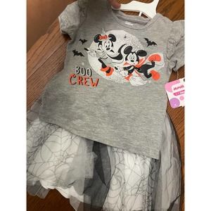 NWT Disney Junior Minnie & Mickey Boo Crew Outfit 3T